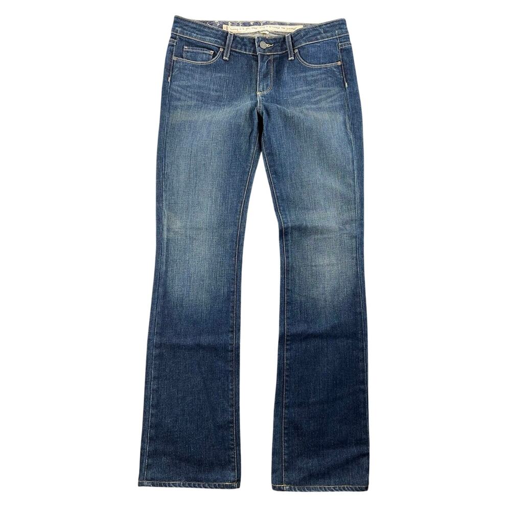 Paige Benedict Canyon Premium Denim Bootcut Jeans Low Rise Dark Wash USA - 30